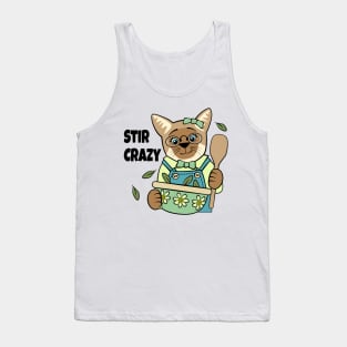 Stir Crazy Cooking Siamese Cat Tank Top